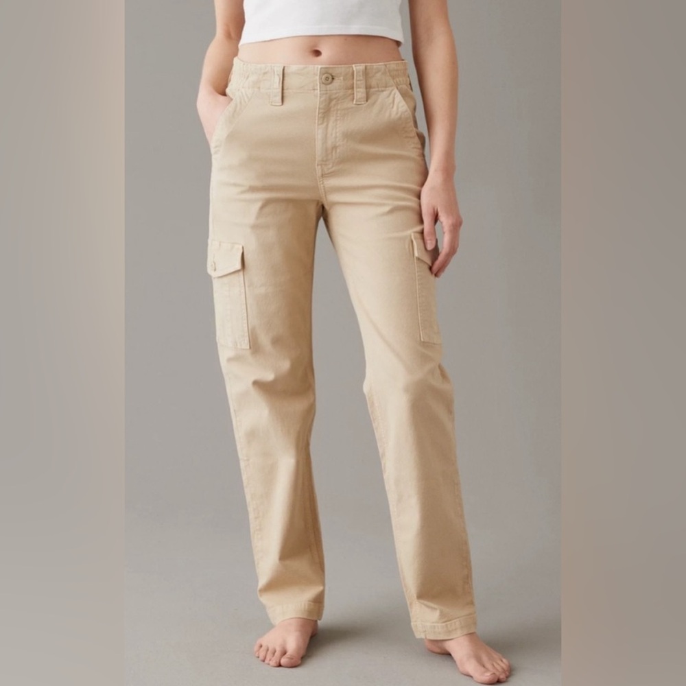 American Eagle Stretch Cargo Straight Pant Women’s Tan